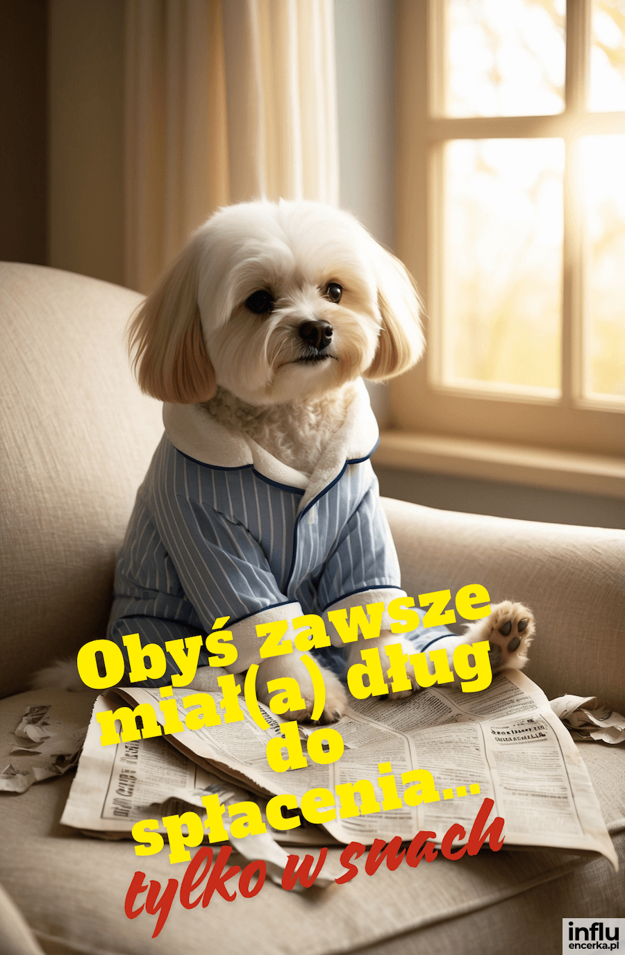 Kartka, obyś zawsze miał(a) dług... tylko w swoich snach