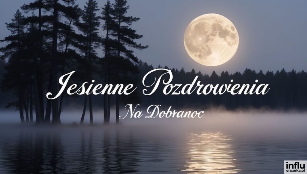 Kartka jesienna na dobranoc