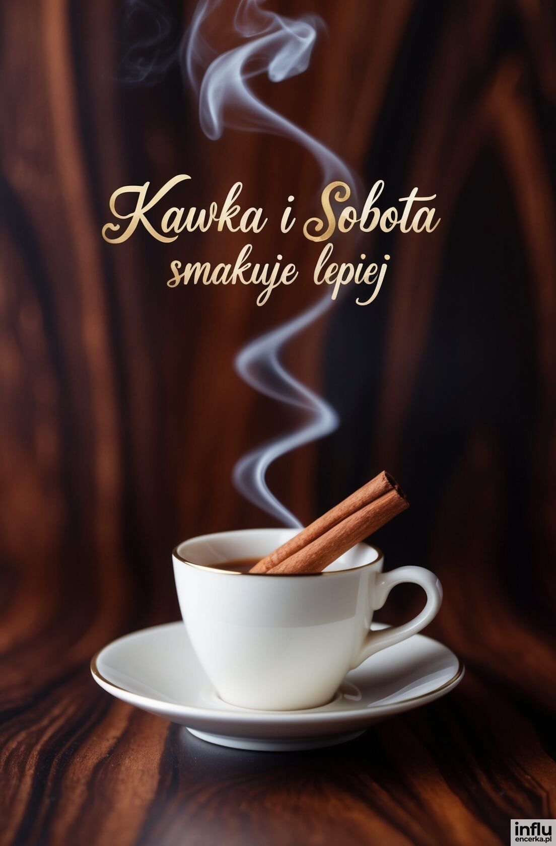 Kartka: kawka i sobota smakuje lepiej