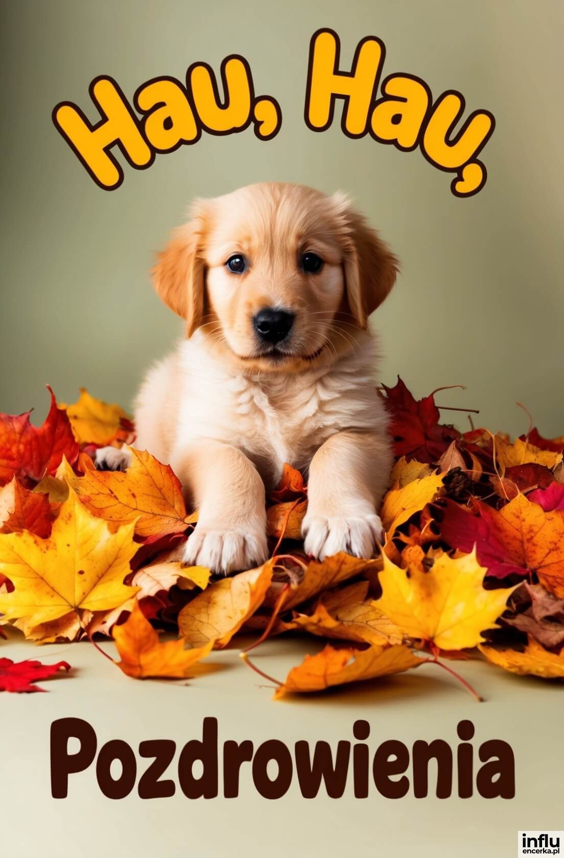 Kartka, hau, hau, pozdrowienia