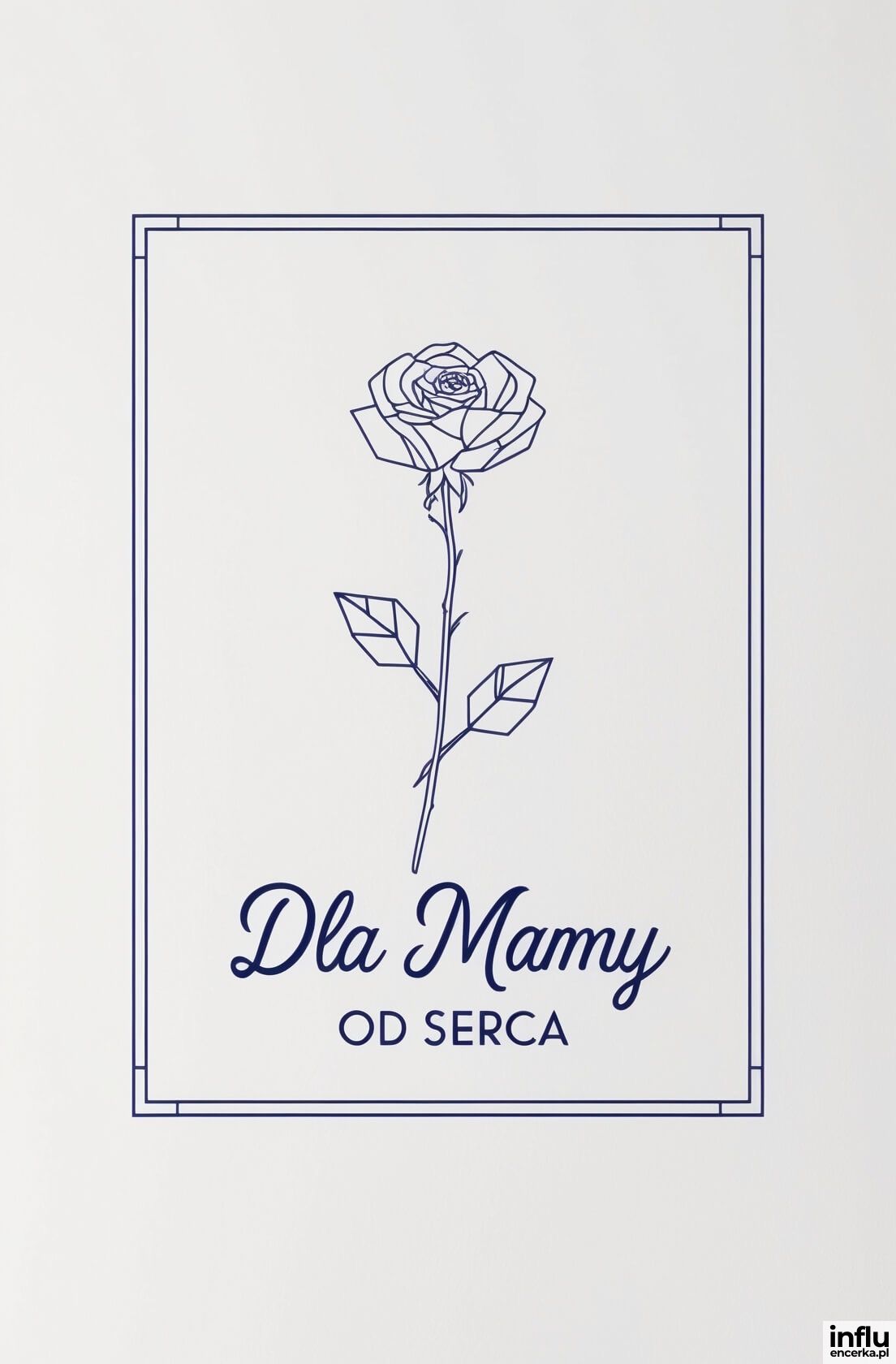 Kartka, geometryczna różna dla mamy od serca