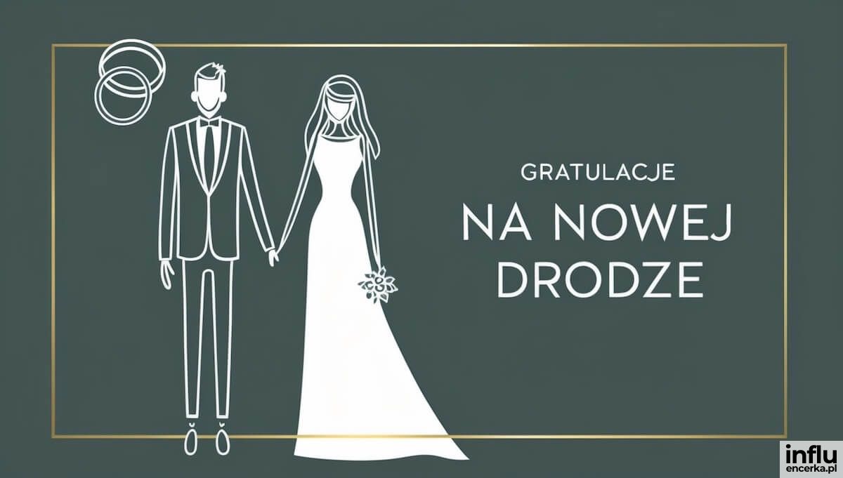 Kartka ślubna dla nowożeńców
