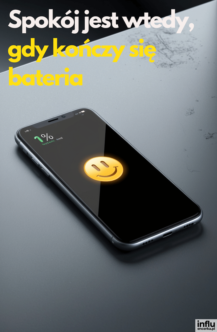 Kartka: spokój jest wtedy, gdy kończy się bateria