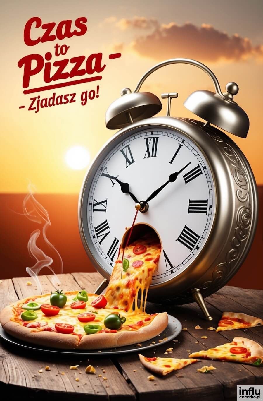 Kartka, czas to pizza, zjadasz go