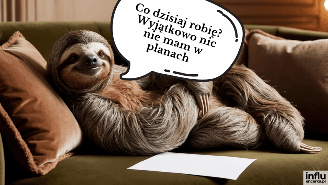 Śmieszna kartka z leniwcem