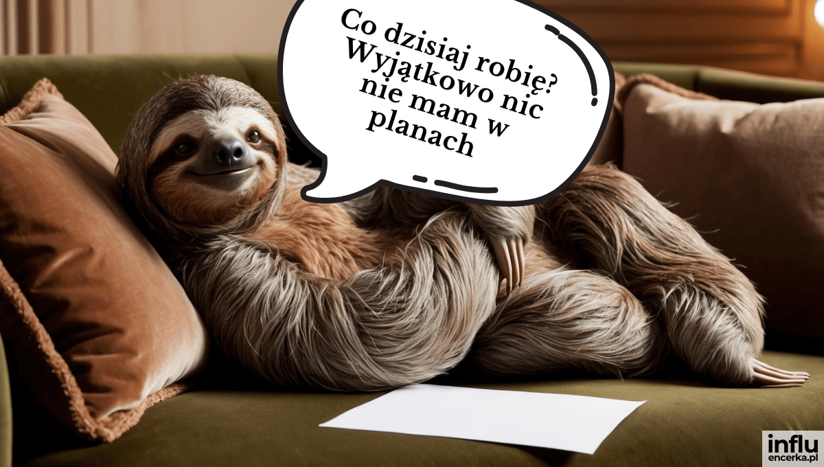 Śmieszna kartka z leniwcem