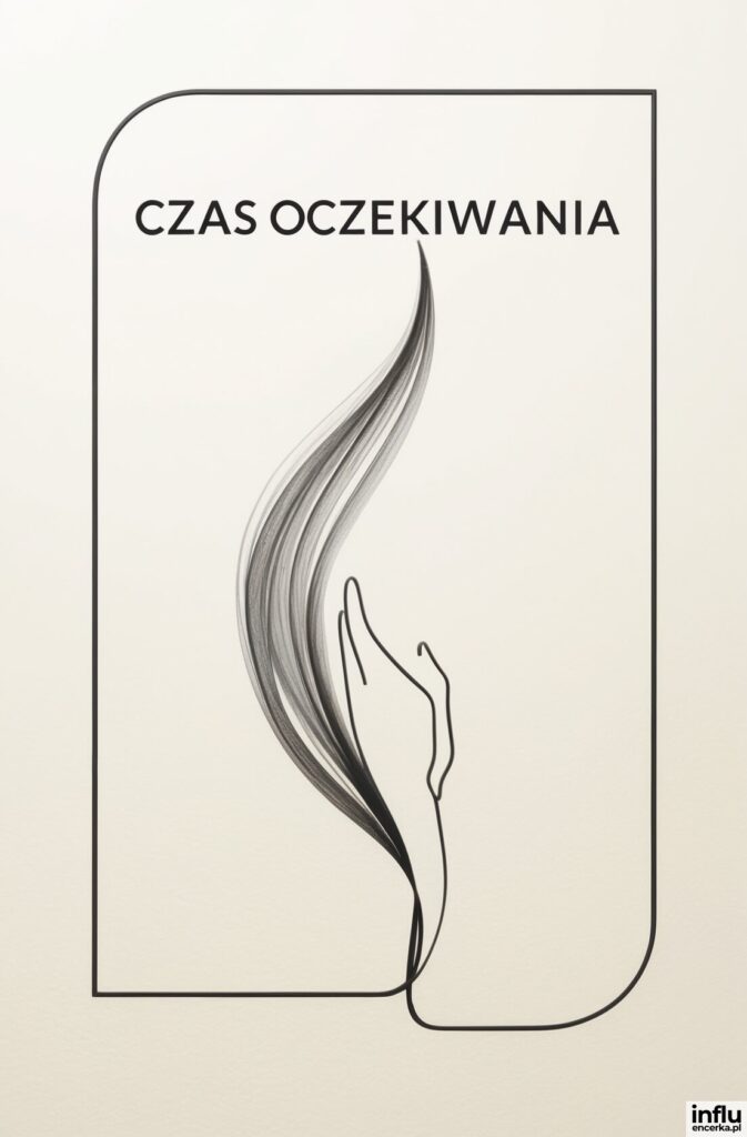 Minimalistyczna karta z napisem „CZAS OCZEKIWANIA”
