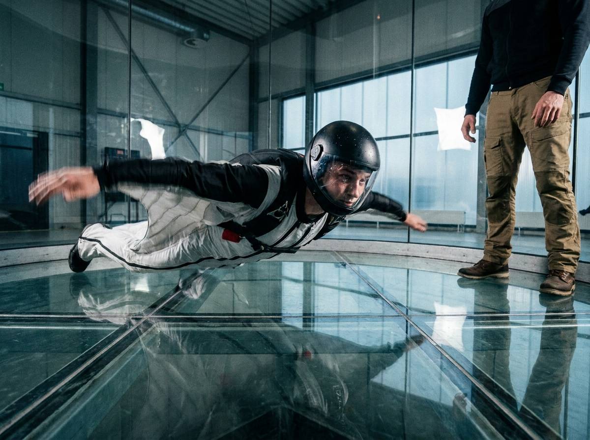 Skok w aerotunelu jako bezpieczna alternatywa na pomysł na rocznicę ślubu