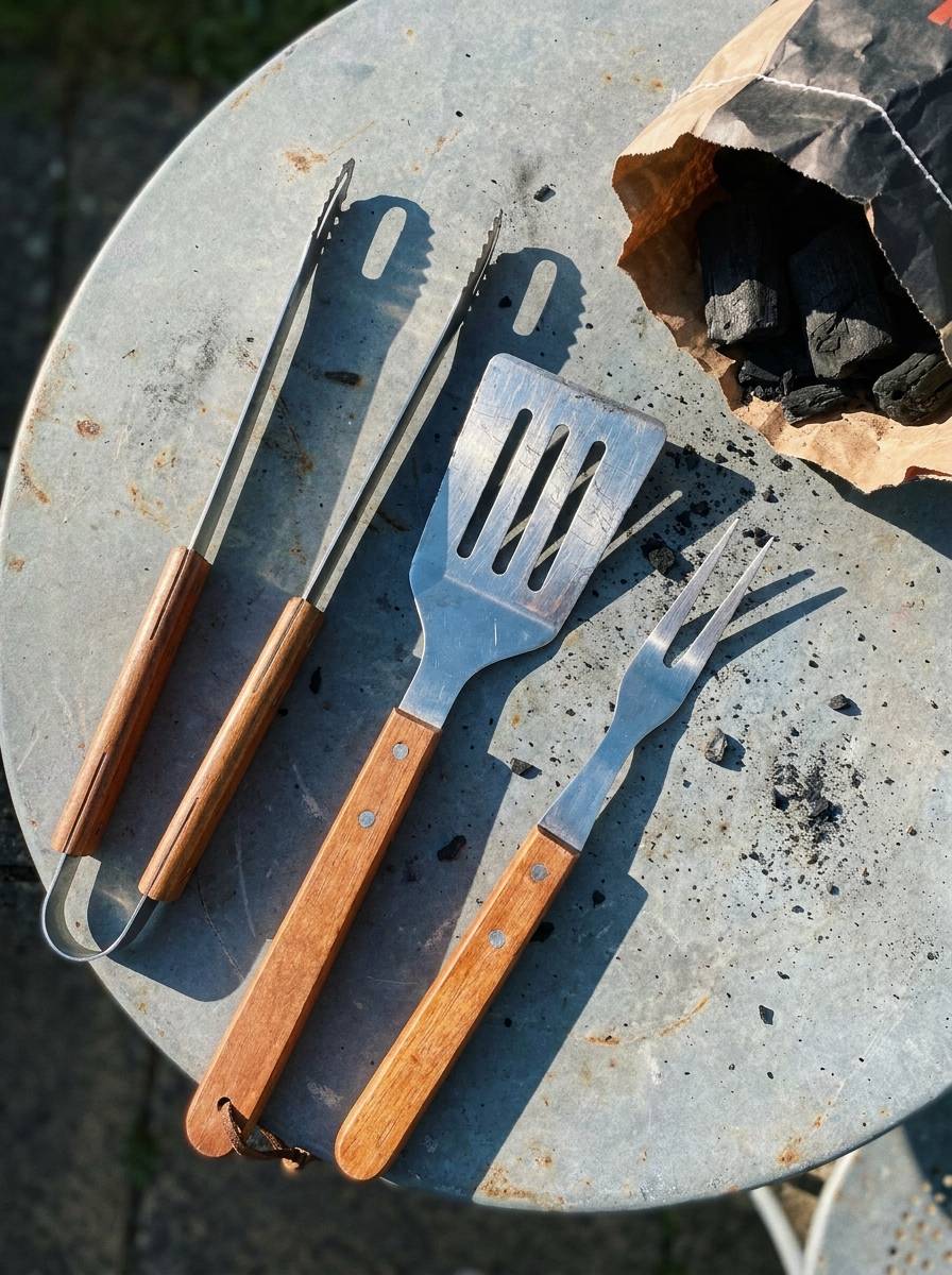 Zestaw akcesoriów do grillowania jako sezonowy prezent dla taty