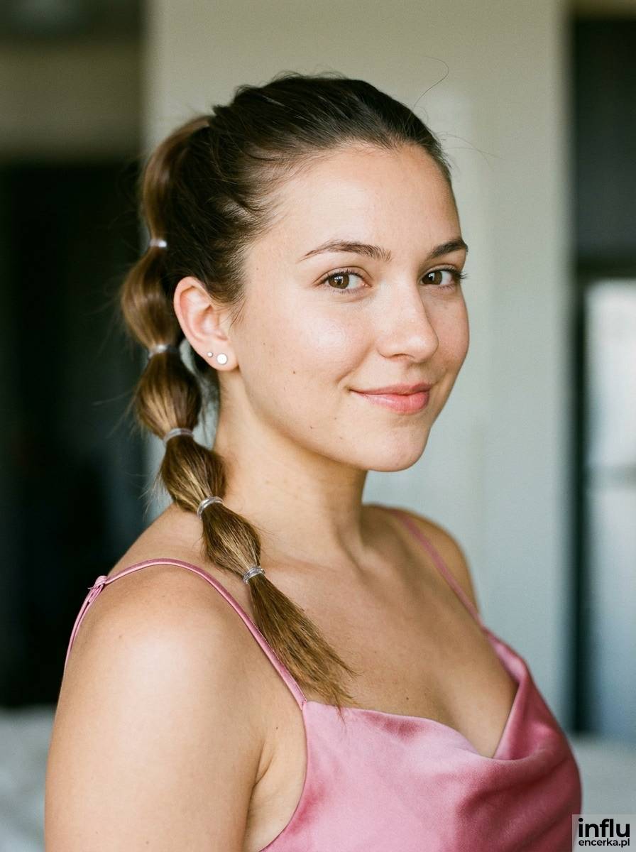 Bubble ponytail spięty wysoko jako nowoczesne upięcie na wesele