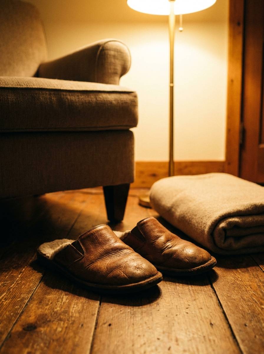Skórzane kapcie domowe z ciepłą podszewką jako drobny prezent na pięćdziesiątkę