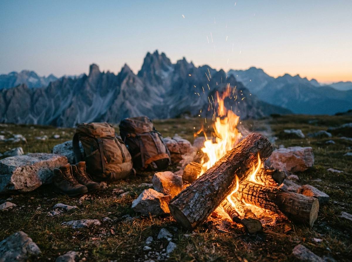 Ognisko w górach jako aktywny pomysł na rocznicę ślubu z noclegiem w schronisku