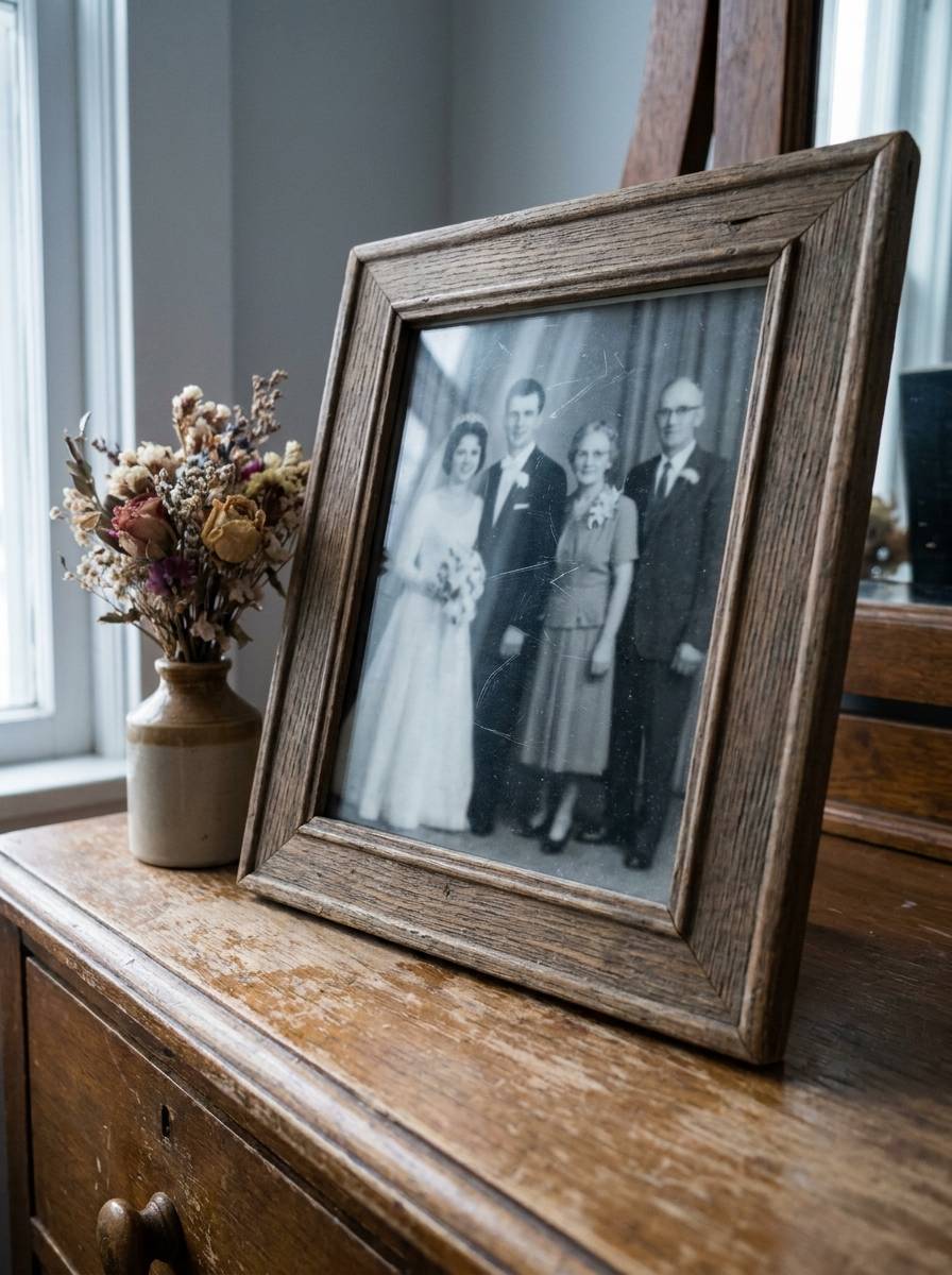 Ramka ze wspólnym zdjęciem jako pamiątkowe podziękowanie dla chrzestnych
