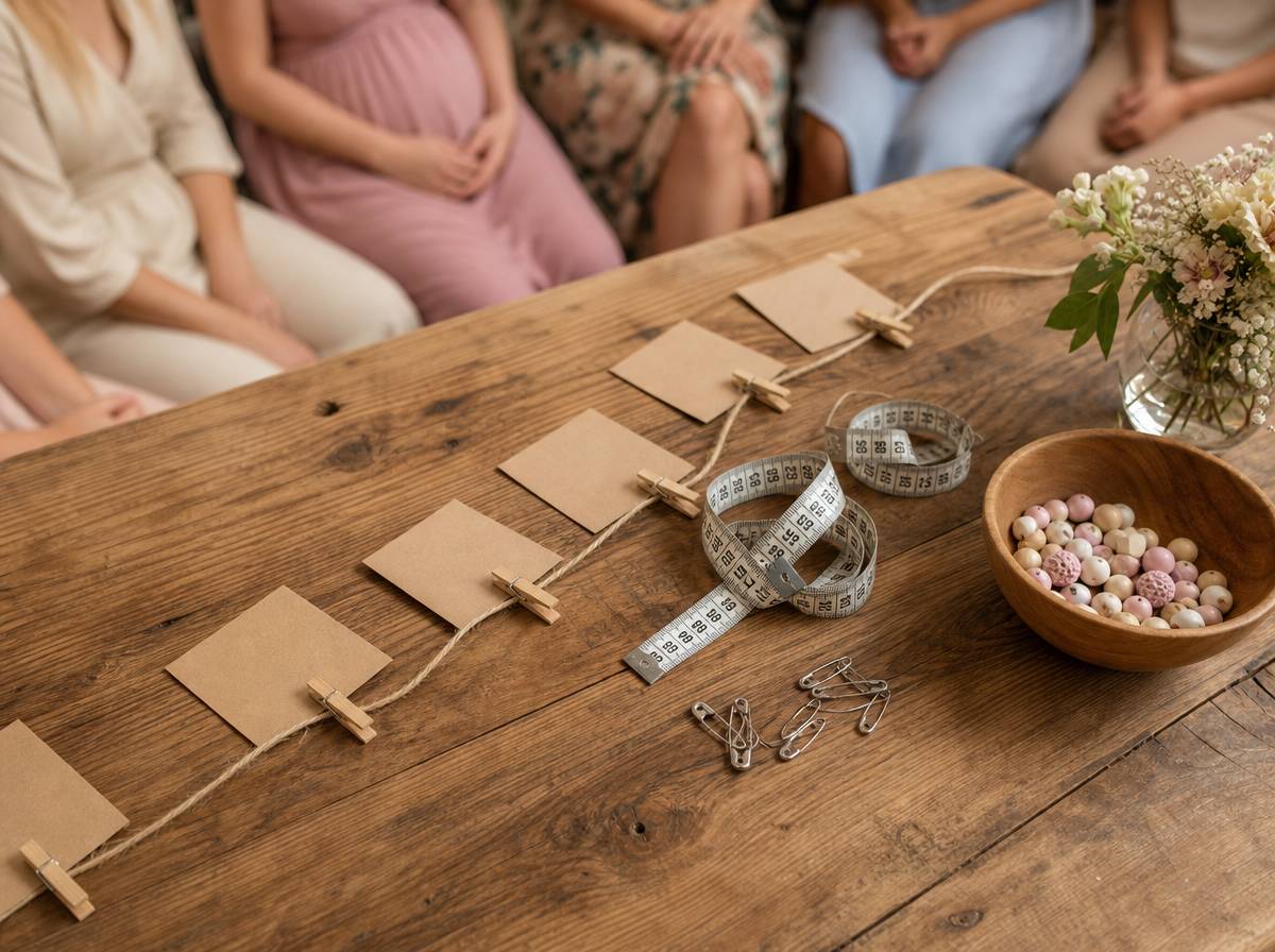 Rekwizyty do gier i zabaw integracyjnych na baby shower
