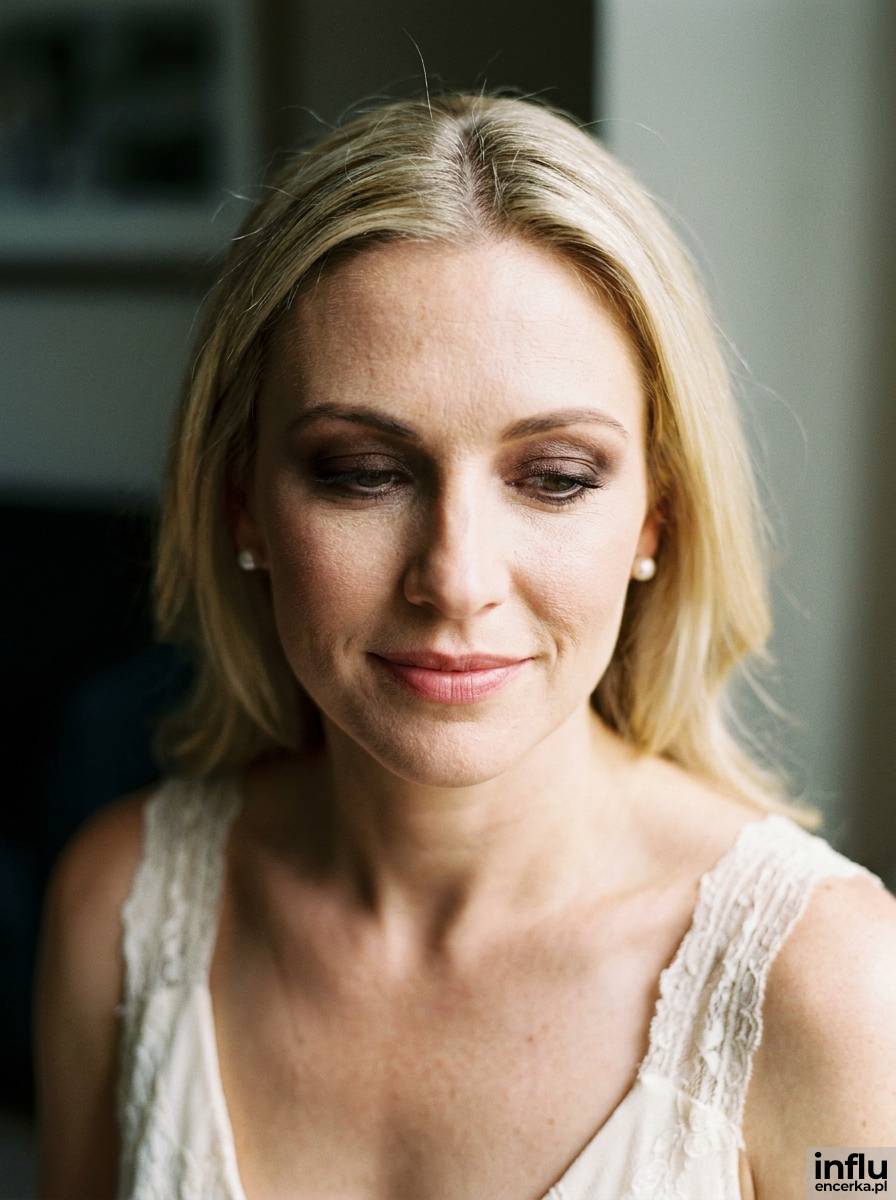 Blondynka z brązowym smokey eye i stonowanymi ustami, makijaż na wesele