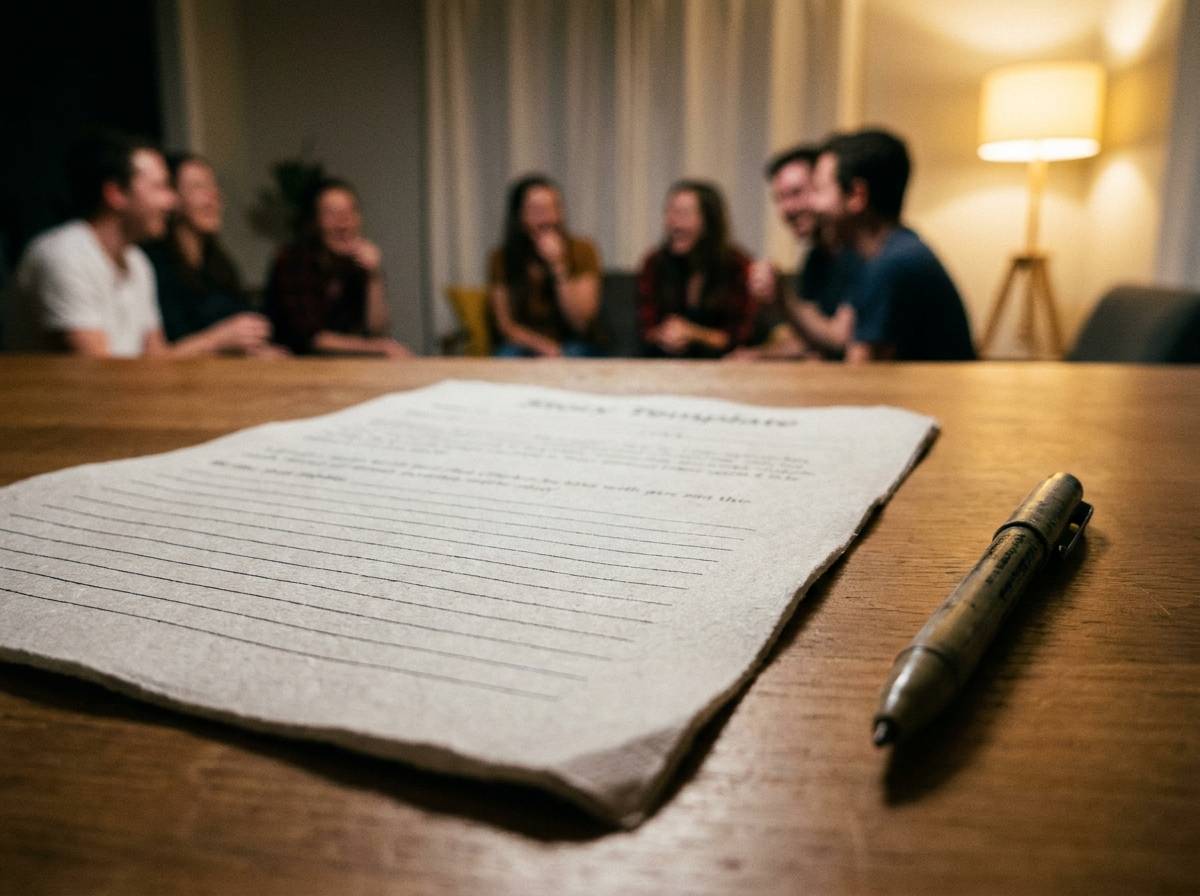 Szablon historyjki do gry słownej czytanej na finał baby shower